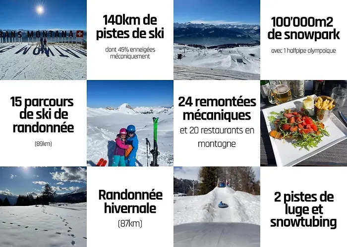 Bel De 2 Avec Magnifique Vue A Lägenhet Crans-Montana